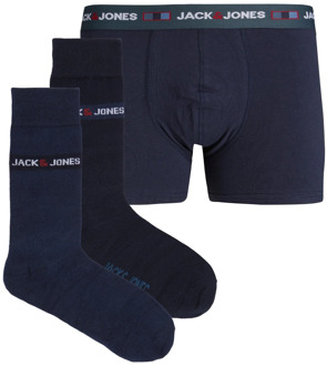 Jack & Jones Heren kerst giftbox jacdna logo donker Blauw - XL
