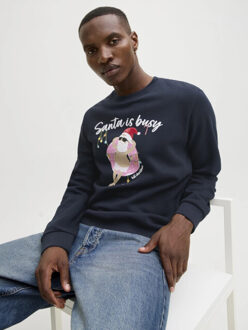 Jack & Jones Heren kersttrui jjchristmas donker Blauw - M