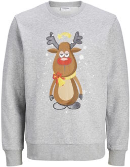 Jack & Jones Heren kersttrui jjxmas jolly Grijs