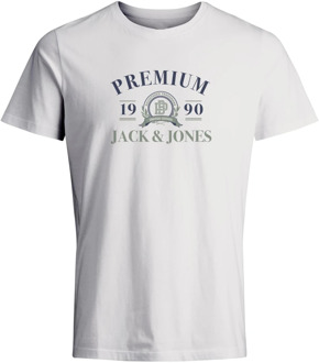 Jack & Jones Heren Klassiek Logo T-Shirt Jack & Jones , White , Heren - 2Xl,Xl,L,M,S