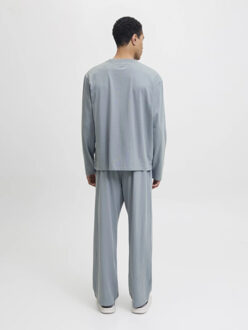 Jack & Jones Heren lounge pyjama set lang jacalfred effen Lichtblauw - XXL