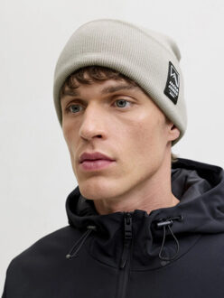 Jack & Jones Heren muts jacalpes beanie - maat One size Grijs