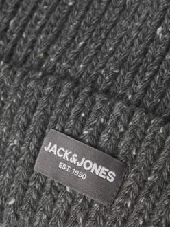 Jack & Jones Heren muts jaccliff beanie grey melange Grijs - One size