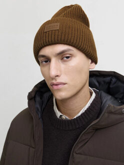 Jack & Jones Heren muts jachakkai beanie Bruin - One size