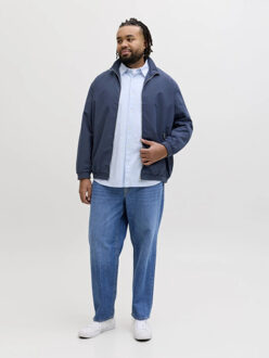 Jack & Jones Heren plus size bomberjack jjerush zomerjas effen donker - maat 5XL Blauw