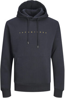 Jack & Jones Heren plus size hoodie jjestar donker - maat 5XL Blauw