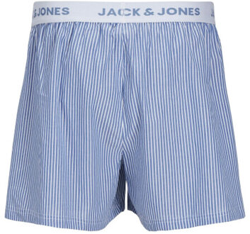 Jack & Jones Heren plus size wijde boxershorts geweven jactokyo 3-pack blauw/zwart - maat 5XL Veelkleurig
