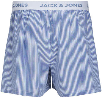 Jack & Jones Heren plus size wijde boxershorts geweven jactokyo 3-pack blauw/zwart Veelkleurig - XXL