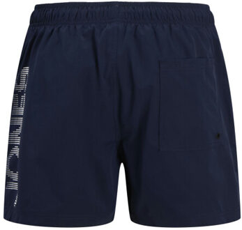 Jack & Jones Heren plus size zwemshort jpstmaui splicelogo donker - maat 4XL Blauw