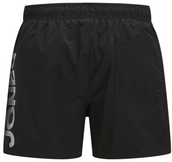 Jack & Jones Heren plus size zwemshort jpstmaui splicelogo Zwart - 5XL