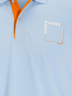 Jack & Jones Heren polo jjverner - maat M Lichtblauw