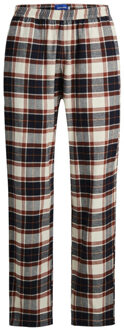 Jack & Jones Heren pyjamabroek flanel lange pijpen jacrimon pants geruit Veelkleurig