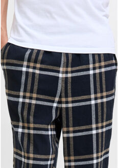 Jack & Jones Heren pyjamabroek flanel lange pijpen jacrimon pants zwart geruit - maat L Veelkleurig