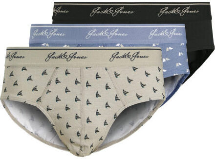 Jack & Jones Heren slips casual briefs jactate 3-pack print Blauw