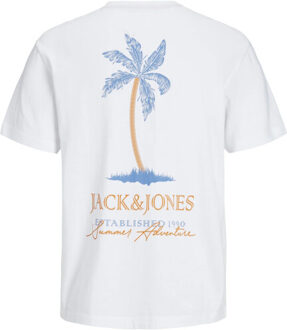 Jack & Jones Heren t-shirt jjsummer ronde hals - maat S Wit