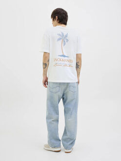 Jack & Jones Heren t-shirt jjsummer ronde hals Wit - M