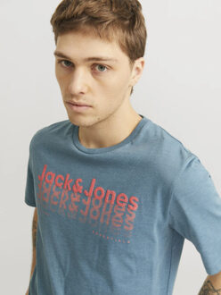Jack & Jones Heren t-shirt jjtex ronde hals Blauw - S