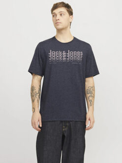 Jack & Jones Heren t-shirt jjtex ronde hals donker Blauw - S