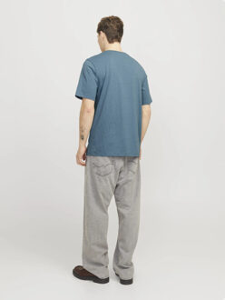 Jack & Jones Heren t-shirt jjtex ronde hals - maat M Blauw