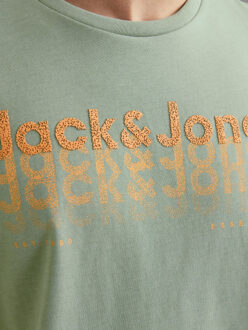 Jack & Jones Heren t-shirt jjtex ronde hals - maat M Groen
