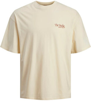 Jack & Jones Heren t-shirt jornoto ronde hals off white - maat XL Veelkleurig