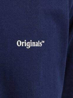 Jack & Jones Heren t-shirt jorparos easter ronde hals donker - maat XL Blauw