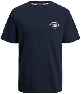 Jack & Jones Heren T-shirt met Backprint Sportief gesneden Jack & Jones , Blue , Heren - L,M,S