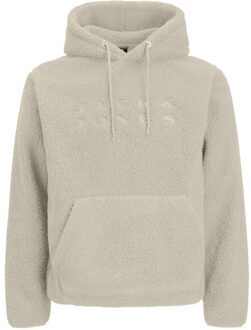 Jack & Jones Heren teddy hoodie jcoflare beige Veelkleurig - L