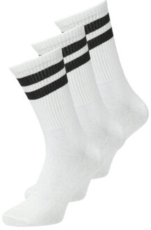 Jack & Jones Heren tennissokken wit 3-pack - maat One size