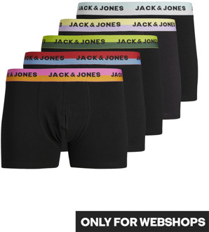 Jack & Jones Heren trunks boxershorts jacsplitter 5-pack Zwart - L