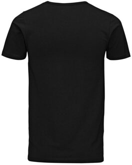 Jack & Jones Heren - V-hals T-shirt - Zwart - XL