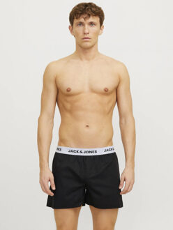 Jack & Jones Heren wijde boxershorts geweven jactokyo 3-pack blauw/zwart Veelkleurig - XL