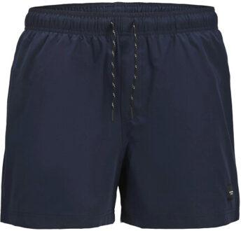 Jack & Jones Heren zwemshort jpstmaui jjswim effen donker - maat XS Blauw