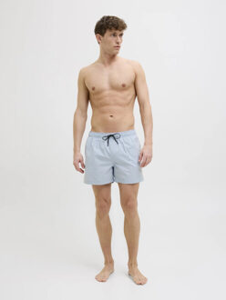 Jack & Jones Heren zwemshort jpstmaui jjswim splicelogo effen ijsblauw Grijs