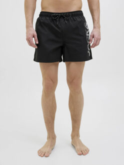 Jack & Jones Heren zwemshort jpstmaui jjswim splicelogo effen Zwart - M