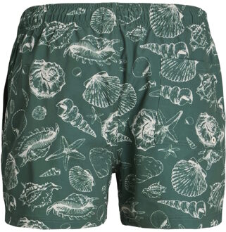 Jack & Jones Heren zwemshort jpstmaui mature schelpen print Groen