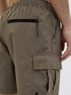 Jack & Jones Heren zwemshort jpstnaxos cargo effen donker - maat XS Bruin