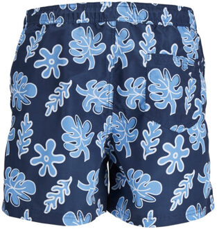 Jack & Jones Heren zwemshorts jpstfiji aop donker bladeren print Blauw - M
