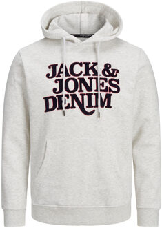 Jack & Jones Hoodies JJrack Sweat Hood Wit - maat