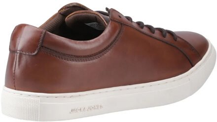 Jack & Jones Jack And Jones Heren Galaxy Leren Trainers (Cognac) Bruin