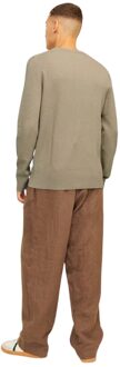 Jack & Jones Jack And Jones Heren Gebreid Sweatshirt (Servies) - maat M Lichtgrijs