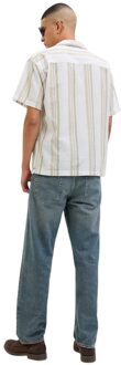 Jack & Jones Jack And Jones Heren Stripe Revere Kraag Overhemd (Travertijn) Beige - XL