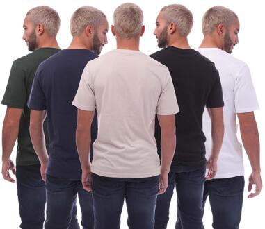 Jack & Jones Jack And Jones Heren Warrior S T-Shirt (5-pack) (Veelkleurig) Groen