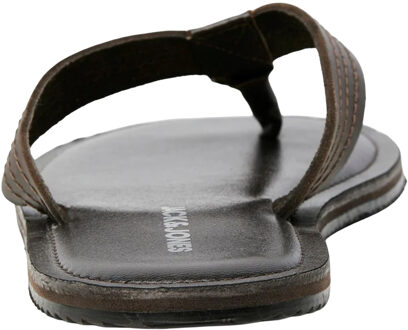 Jack & Jones Jack And Jones Leren teenslippers heren Washton (Bruine steen)