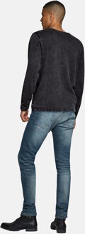Jack & Jones Jack and Jones Zwarte Faded Trui Ronde Hals Slim Fit - M