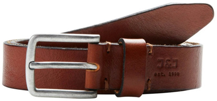 Jack & Jones JacLee Riem Bruin Leer Zilveren Gesp - 85