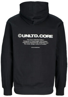 Jack & Jones Jcoaero print sweat hood Zwart - L