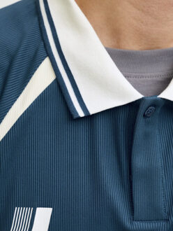 Jack & Jones Jcoclub ribbed football polo ss dessin - maat M Groen
