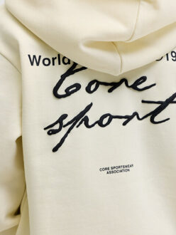 Jack & Jones Jcodust script sweat hood sa26 jnr ecru - 140