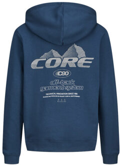 Jack & Jones Jcogrid sweat hood jnr navy Blauw - 164